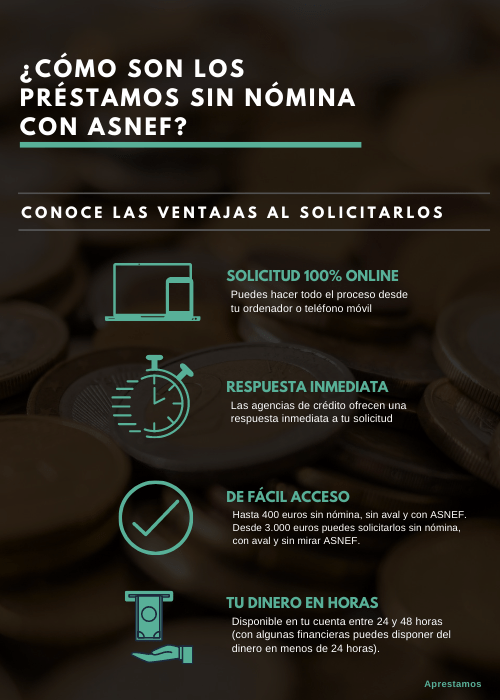 Ventajas de los préstamos sin nómina con ASNEF